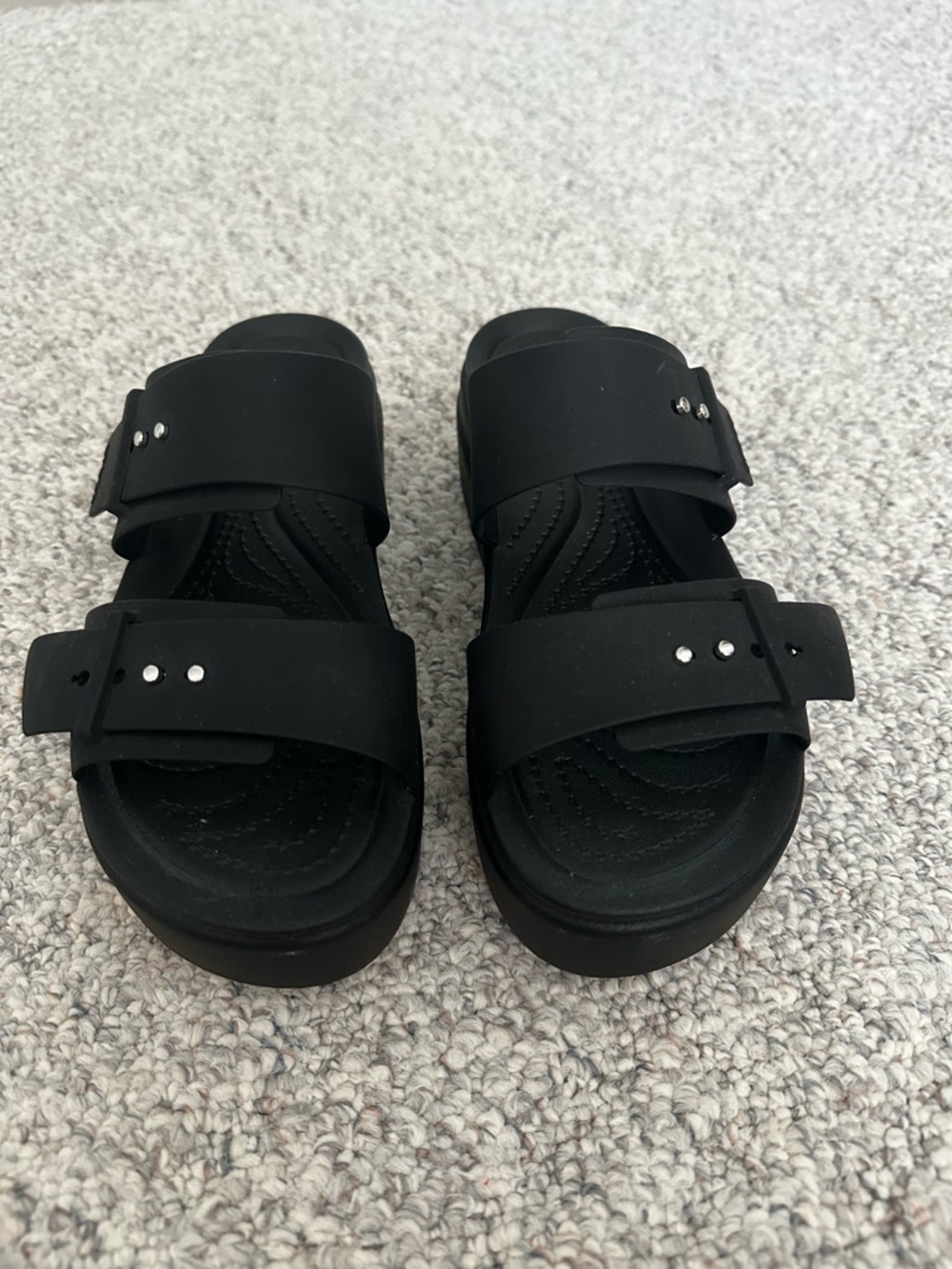 Crocs Brooklyn Buckle Wedge Sandals